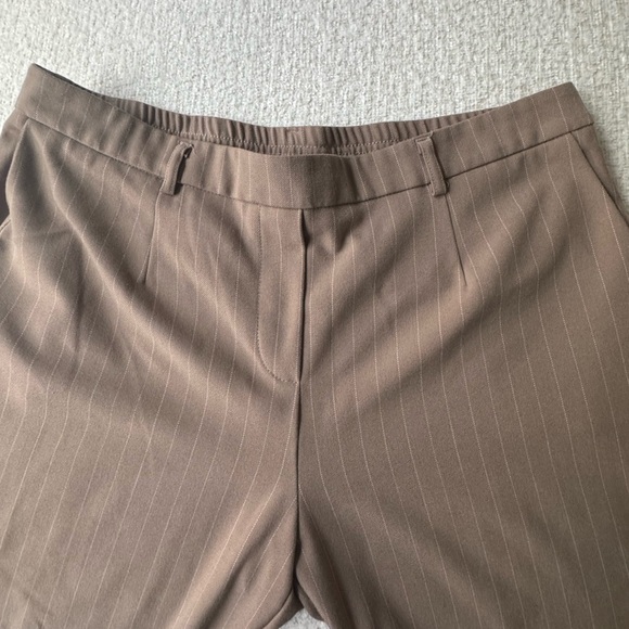 Pants - Brown Pinstripe Trousers